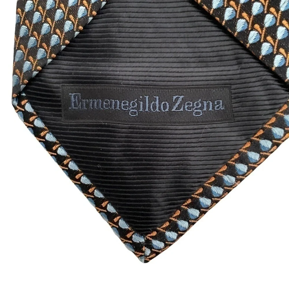 𝅺ermenegildo Zenga Mens Necktie 100% Silk
